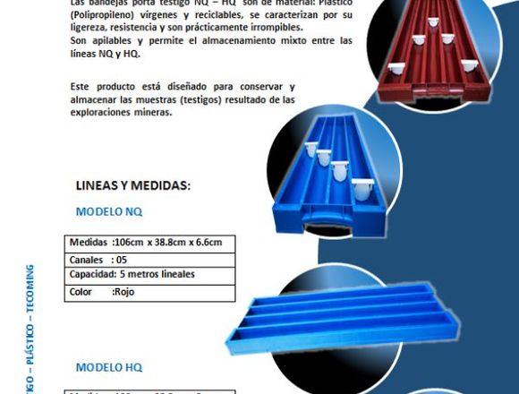 BANDEJAS PORTA TESTIGO PARA ALMACENAR MINERALES en Lima (Lima 1) (Distrito)