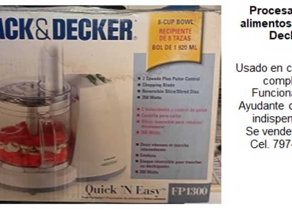 Procesador de alimentos Black & Decker en San Salvador (Municipio)