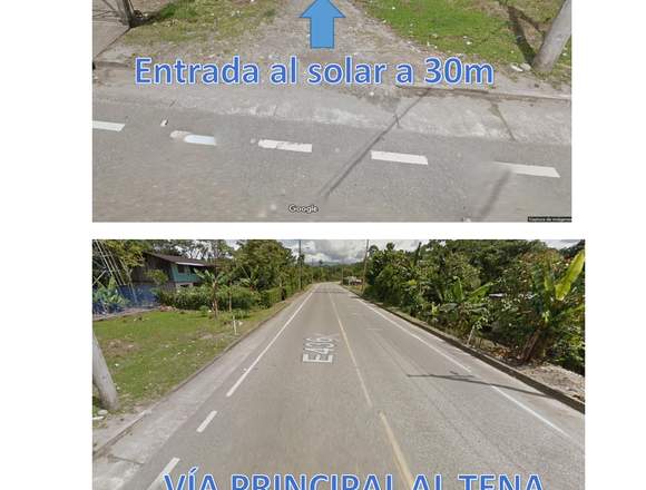 Se vende solar con vivienda en Tena (Cantón)