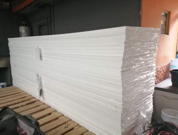 Placas corian 12mm Glacier White.