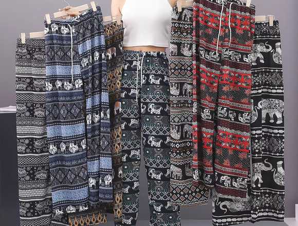 Pantalon estilo boho tela suave