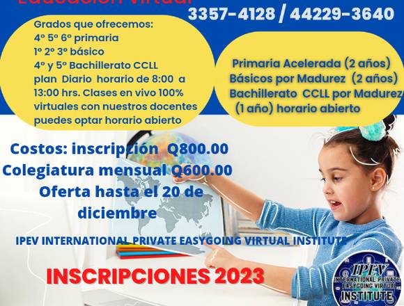 Servicios educativos 100% virtuales en Ciudad de Guatemala (Municipio)