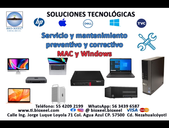 Mantenimiento Mac y Windows en Nezahualcóyotl (Municipio)
