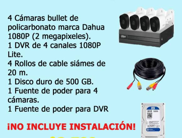 Venta de cámaras de seguridad (sin instalación)