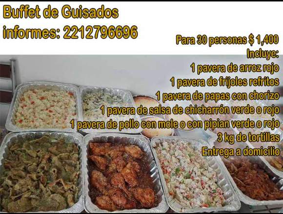 Buffet de guisados para eventos