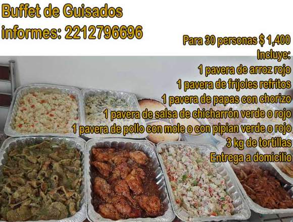 Buffet de guisados para eventos en Puebla (Municipio)