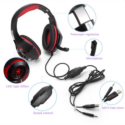 Auriculares Gaming PRO LED – Micrófono HD – PS5/PC – NUEVOS – 49,99 €