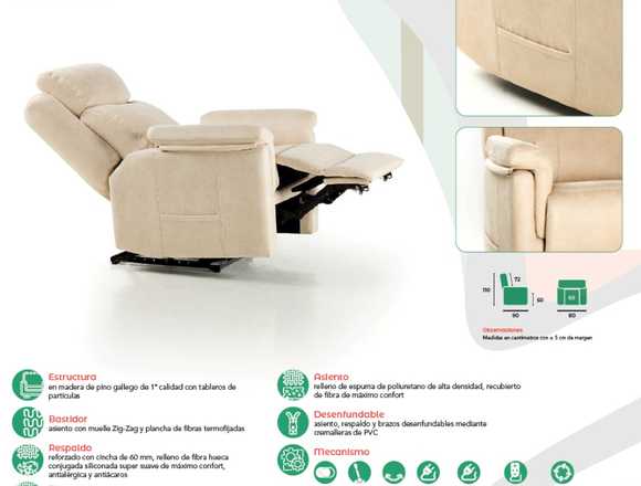 Sillón Bety, variedad de mecanismos. en Las Rozas de Madrid (Municipio)