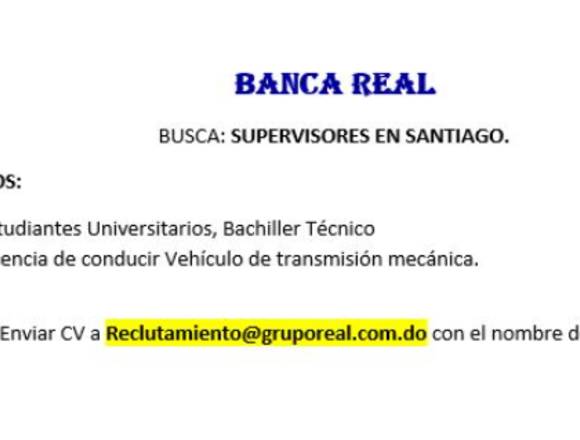 Supervisor de Personal Santiago en Santiago (Municipio)