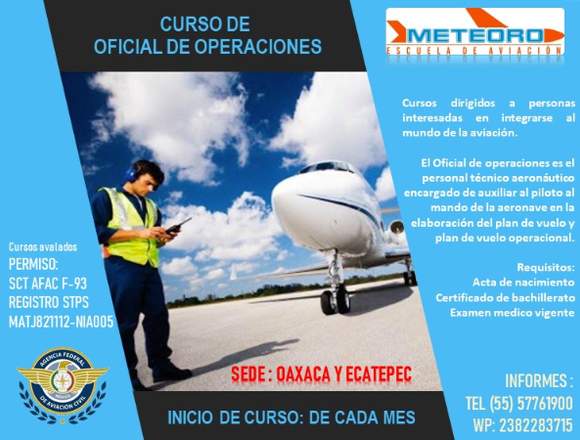 CURSO DE AVIACION EN OAXACA Y ECATEPEC EDO MEX