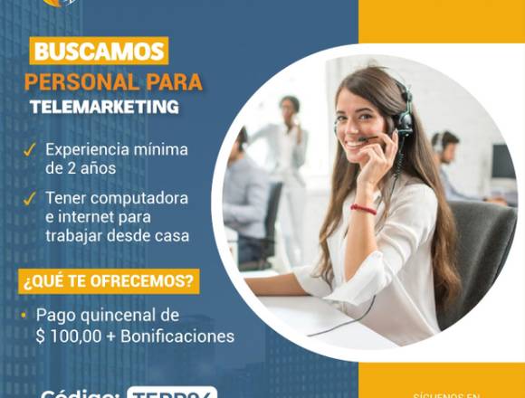 Persona para Telemarketing en Providencia (Municipio)