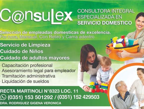 consultora de servicio doméstico en Marcos Juárez (Localidad)