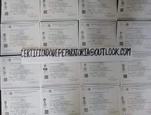 Certificado de Preparatoria