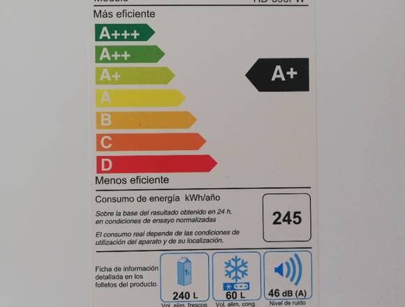 Heladera TOPHOUSE No Frost HD-390FW PERFECTO ESTAD