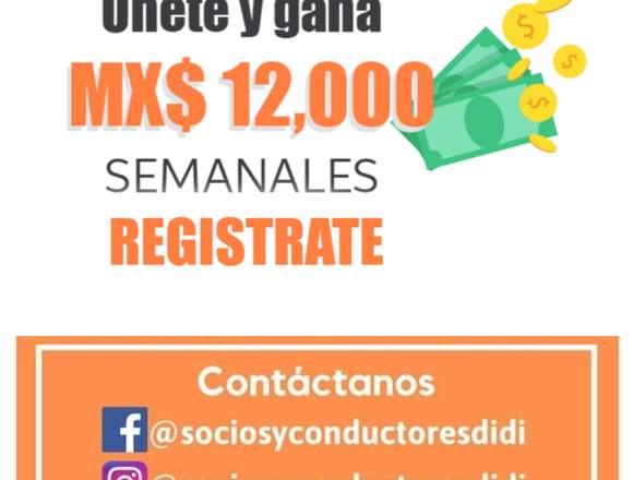 Se solicita conductor para DiDi en Mexicali (Municipio)