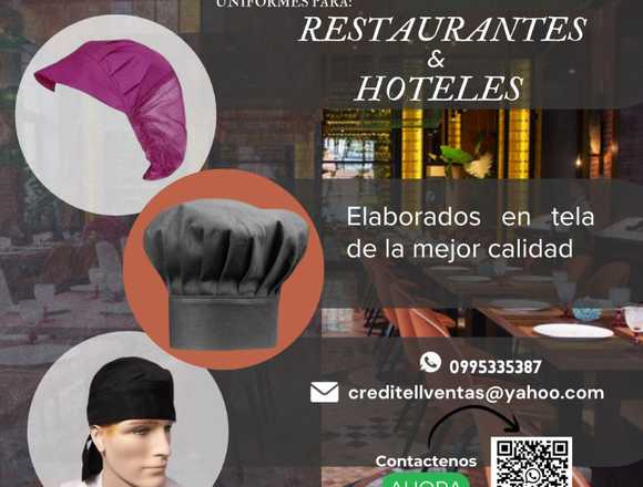 Cofias para uniformes de restaurantes al por mayor en Francisco de Orellana (Cantón)