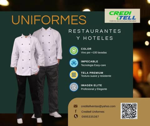 Uniformes para restaurantes y hoteles al por mayor en Quito (Cantón)