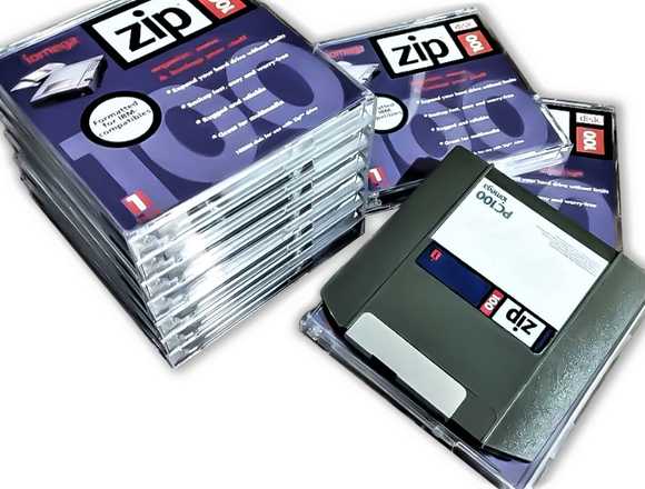 DISQUETES IOMEGA ZIP de 100 Mb.