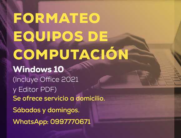 Formateo Computadoras A Domicilio o en Oficina en Guayaquil (Cantón)