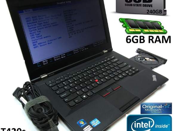 Laptop Lenovo T420s 2.6ghz Core I5 6gb 240gb Ssd