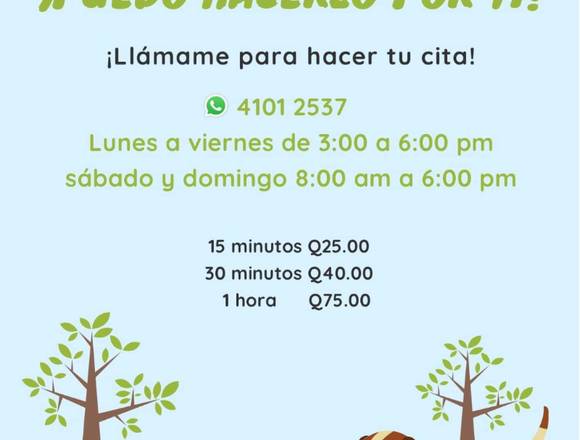 Paseo de perros en San Cristóbal en Mixco (Municipio)