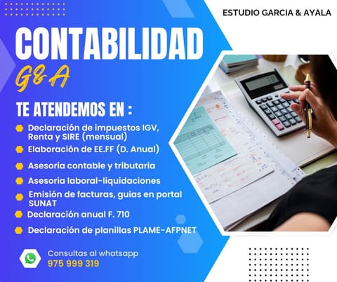 SERVICIOS CONTABLES - ASESORIAS PARA MYPES
