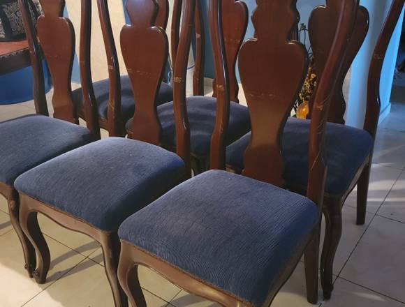 Vendo sillas de comedor en caoba maciza. en Santo Domingo Este (Municipio)