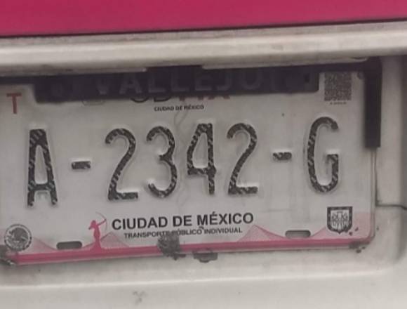 Vendo placas taxi cdmx. en Tlalnepantla de Baz (Municipio)