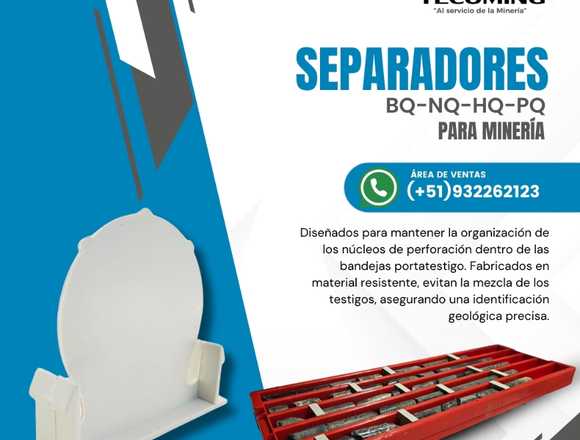 Separadores para Evitar Mezcla de Muestras Mineras en Arequipa (Distrito)