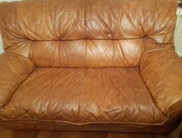 SOFA PIEL, MUEBLE BAR, 2 CUADROS PRECIOSOS en Laviana (Municipio)