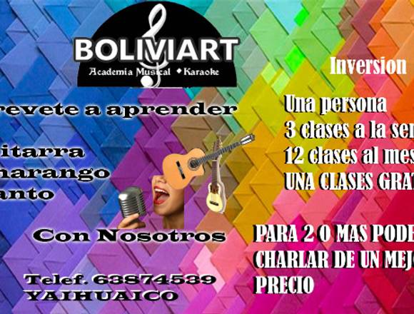 Curso de Guitarra - Charango - Canto en Pacchawasa (Localidad)