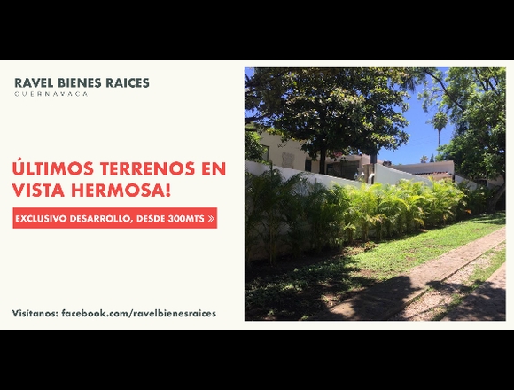 ¡Excelentes Terrenos en Vista Hermosa!