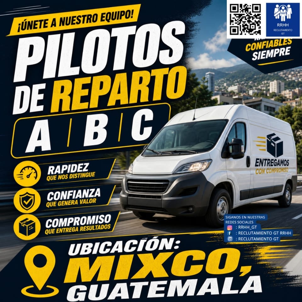 PILOTO REPARTIDOR MIXCO GUATEMALA EL PROGRESO en Ciudad de Guatemala (Municipio)