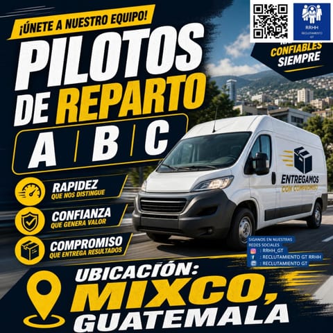 PILOTO REPARTIDOR MIXCO GUATEMALA EL PROGRESO en Ciudad de Guatemala (Municipio)