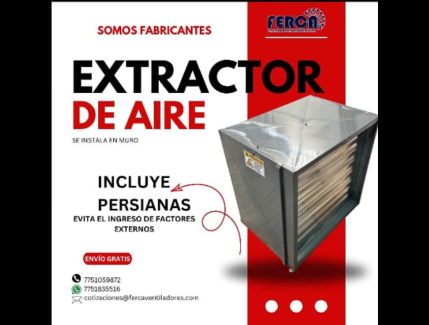 Extractor de Gabinete trans poleas y bandas de 30