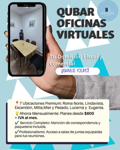 En *QUEBAR Oficinas Virtuales contamos con planes en Benito Juárez (Municipio)
