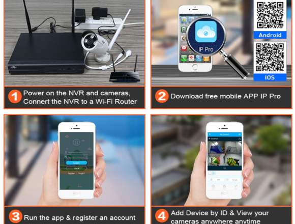 Cctv WiFi AHD 1MP Vision desde el Smartphone+Envio en Santiago (Comuna)