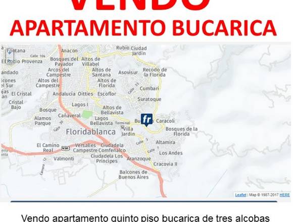 Bucarica quinto piso apto Floridablanca apartame en Floridablanca (Municipio)
