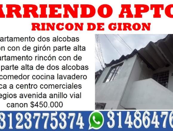 Apartamento dos alcobas rincón de girón parte baja en Girón (Municipio)