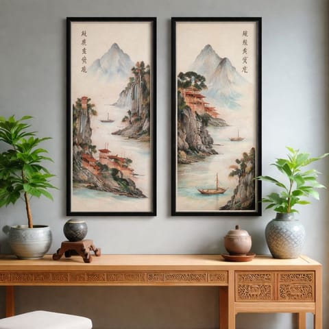 Set de Cuadros de Arte Chino — Serenidad y Elegancia Oriental en Envigado (Municipio)