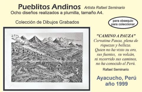 PUEBLITOS ANDINOS colección de 8 dibujos grabados. en Santiago de Surco (Lima 33) (Distrito)