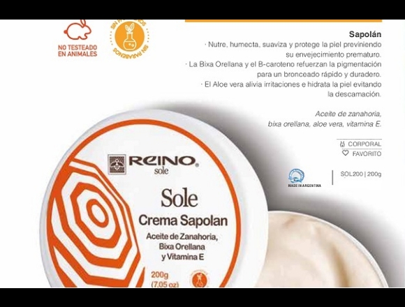 Crema sapolan- nutre, humecta e hidrata- en Valentín Alsina (Localidad)