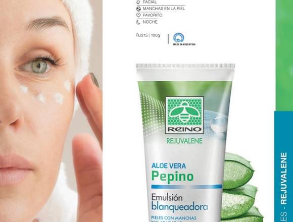 Emulsión facial blanqueadora para cuello escote
