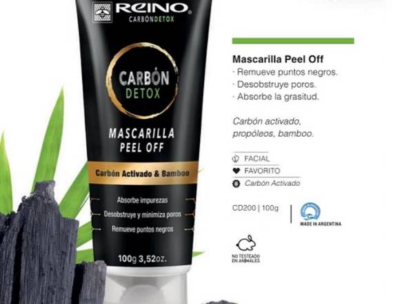 Mascarilla facial peel of- carbón activado bamboo en Valentín Alsina (Localidad)