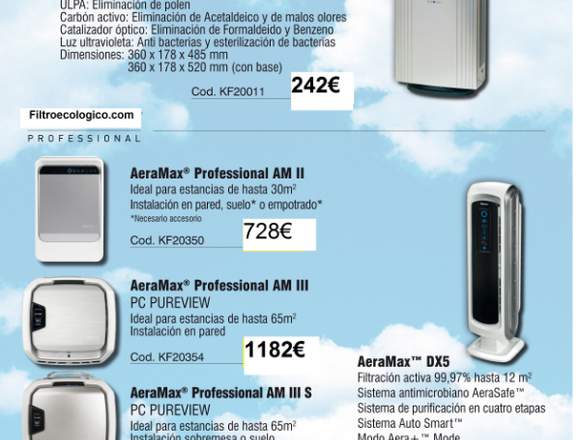 Purificado de aire electrostático, ozono, plasma.