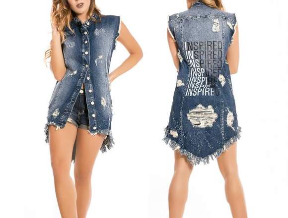 VESTIDOS COLOMBIANOS EN TELA VAQUERA