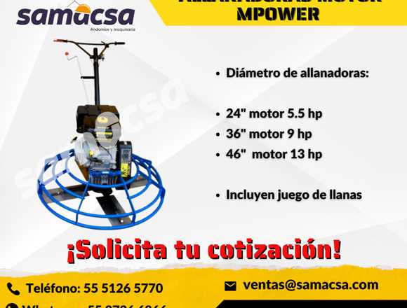 Allanadora para pulido de concreto MPOWER 36”