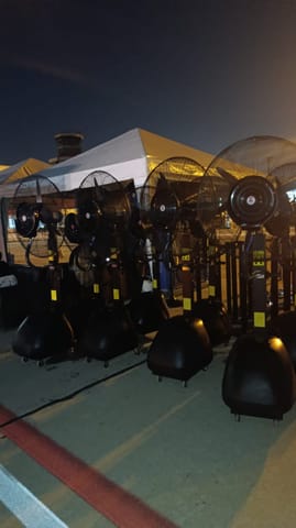 RENTA DE ABANICOS O VENTILADOR ASPERSOR DE AGUA PARA EVENTOS EN CARTAG