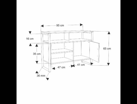 Mesa Tv Multiusos Duna - Mueble Para Tv Moderno en Bogotá, D.C. (Municipio)