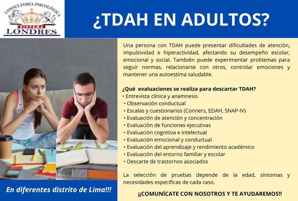 TDAH ADULTOS en Lince (Lima 14) (Distrito)